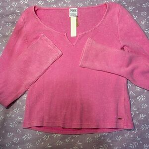 NWT Pink Victoria's Secret thermal long sleeve top